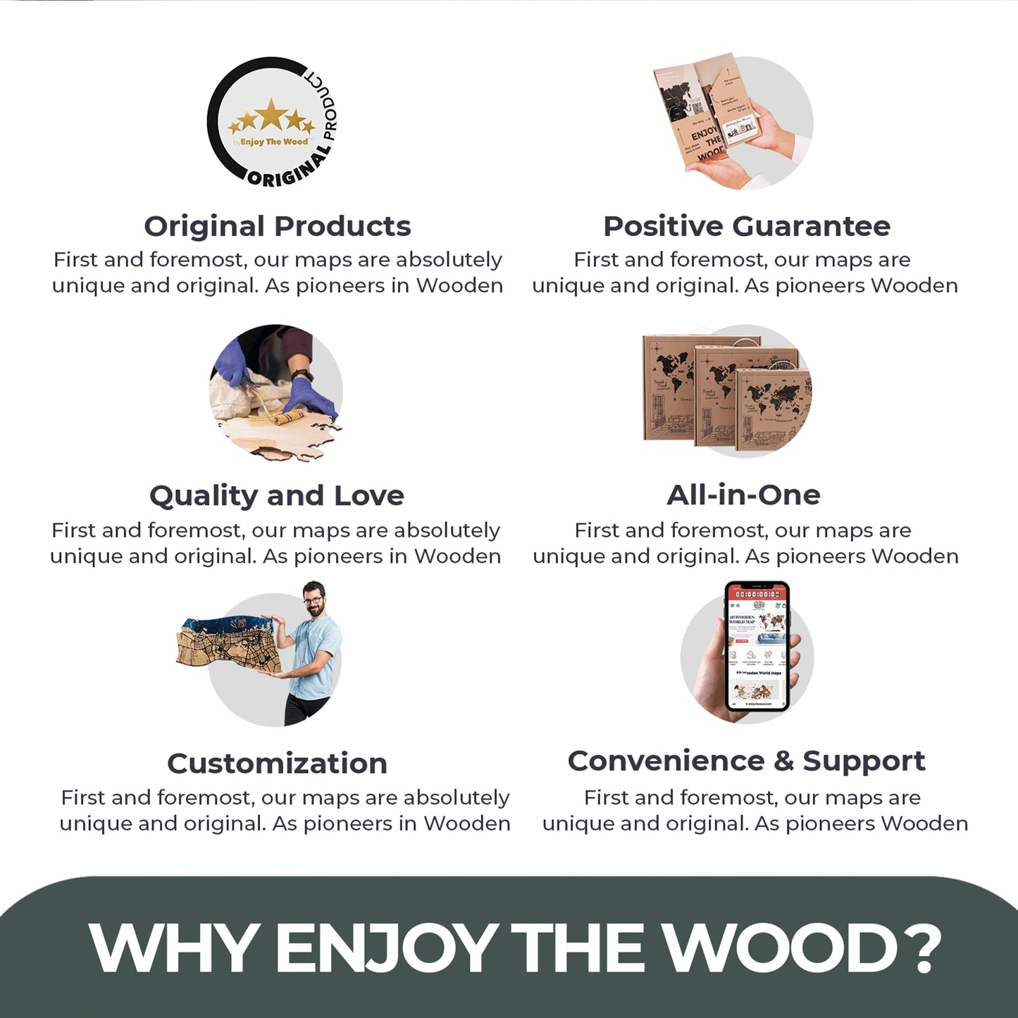 Wooden World Map - Festival