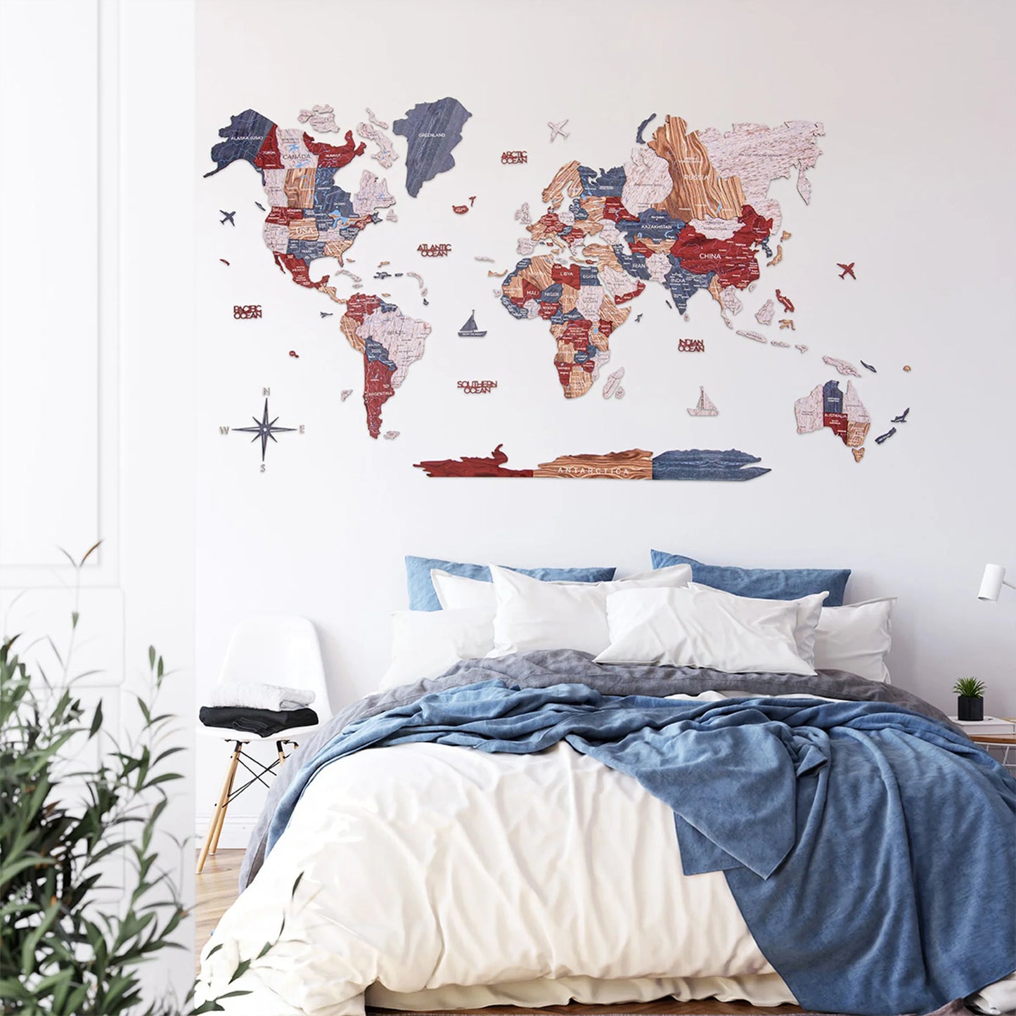 Luminous Map Boho - Stylish glowing decor for adventurers.