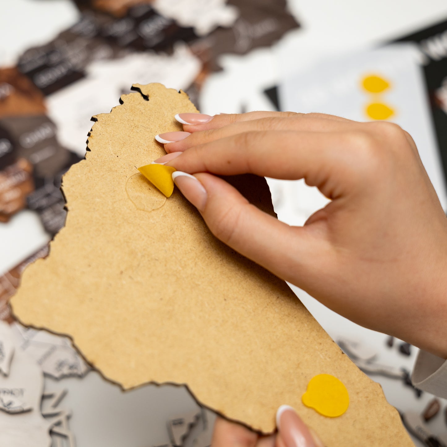 Wooden World Map - Wood Tone