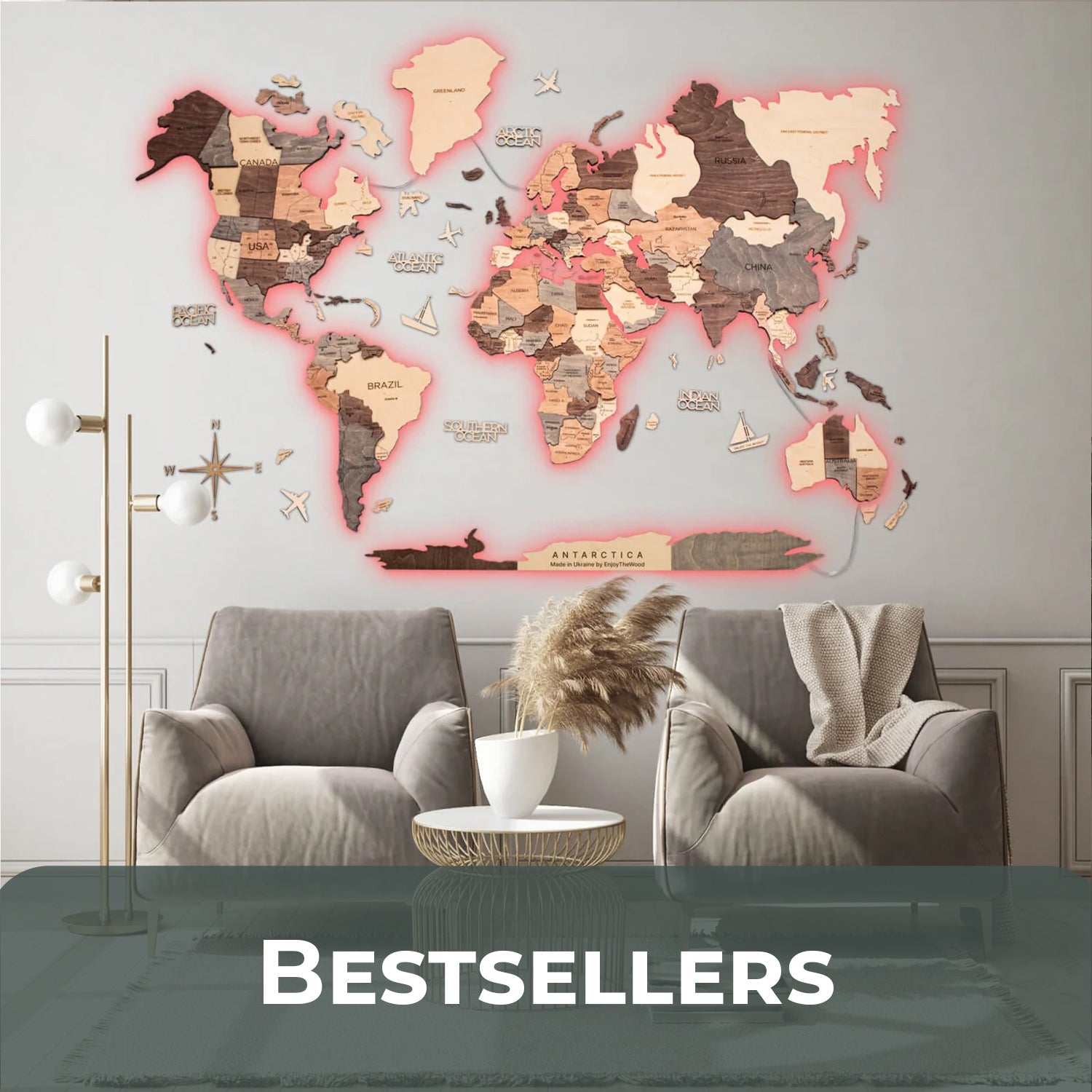 Bestsellers | Wood World Maps