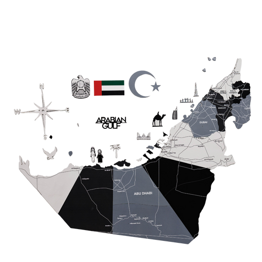 2D Wooden UAE Map - Nordik