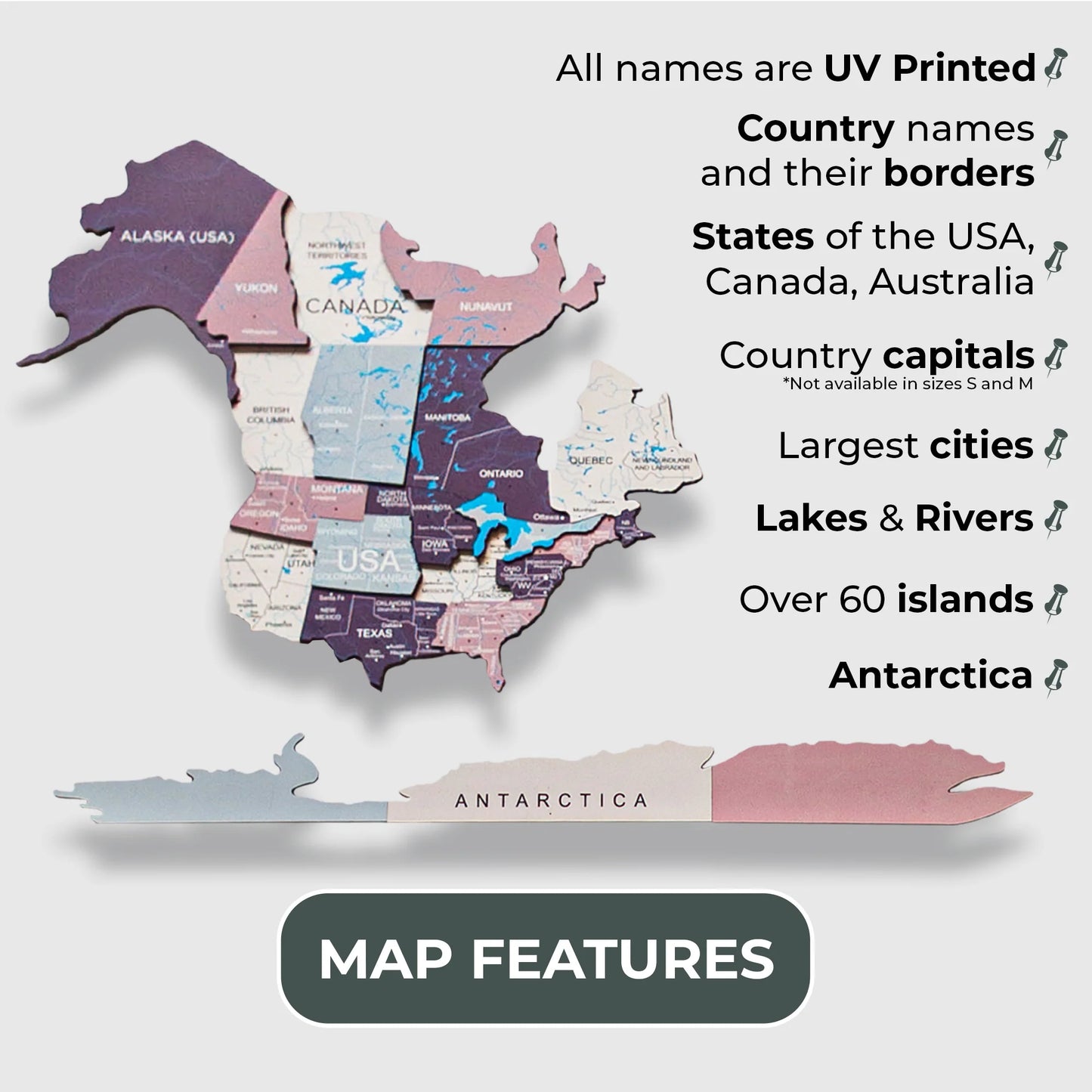 Berry Wooden Map - Stylish decor for GCC travelers and dreamers.