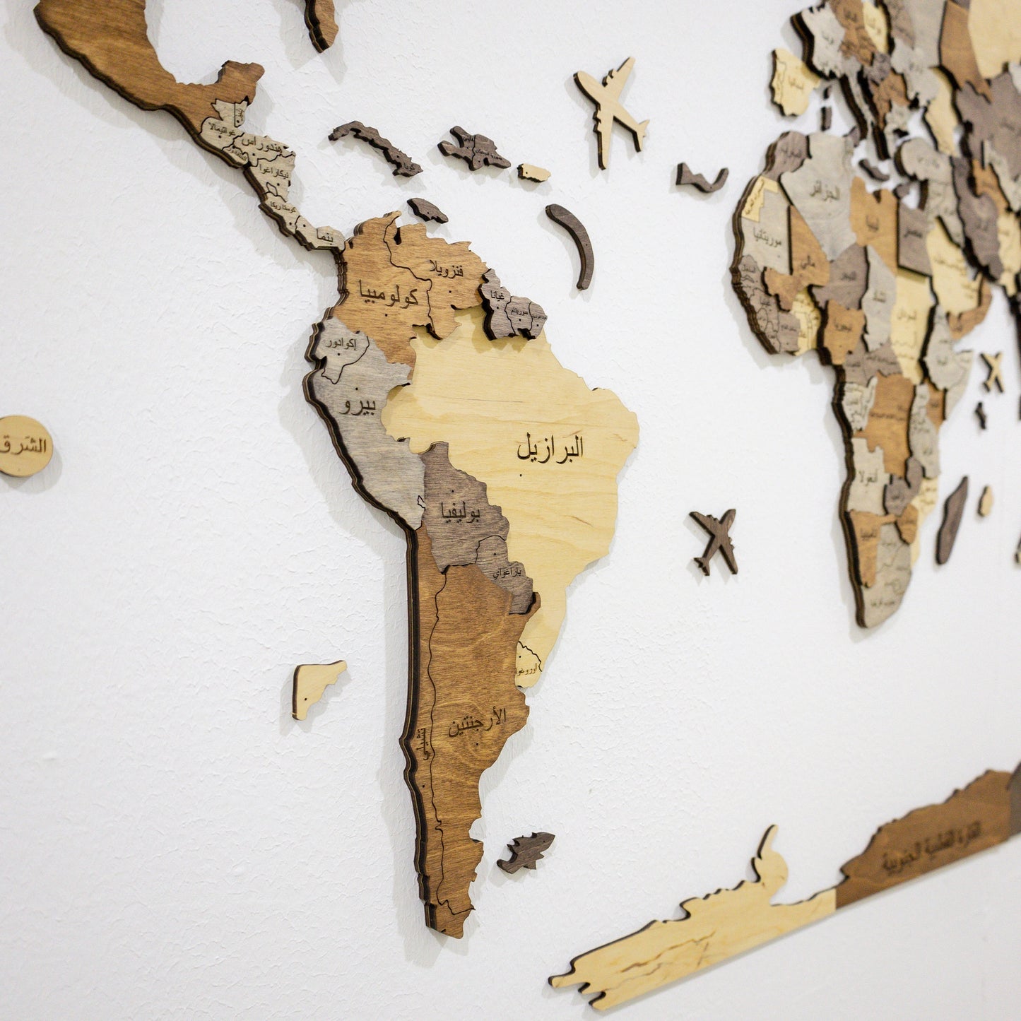 Arabic Multicolor Map - Cultural Gift for Travel Enthusiasts