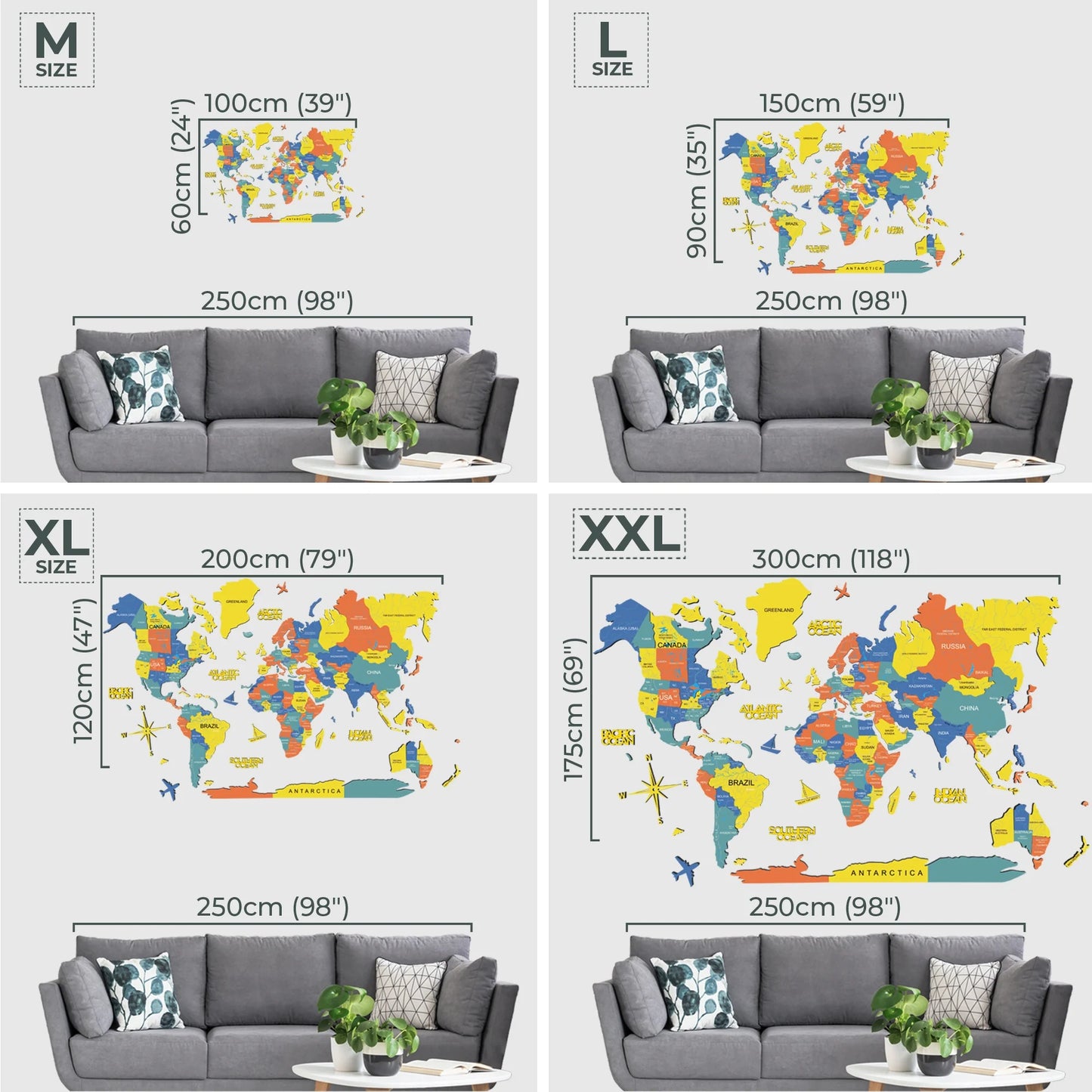 Indie Wooden World Map - Premium travel-inspired decor with luminous glow.