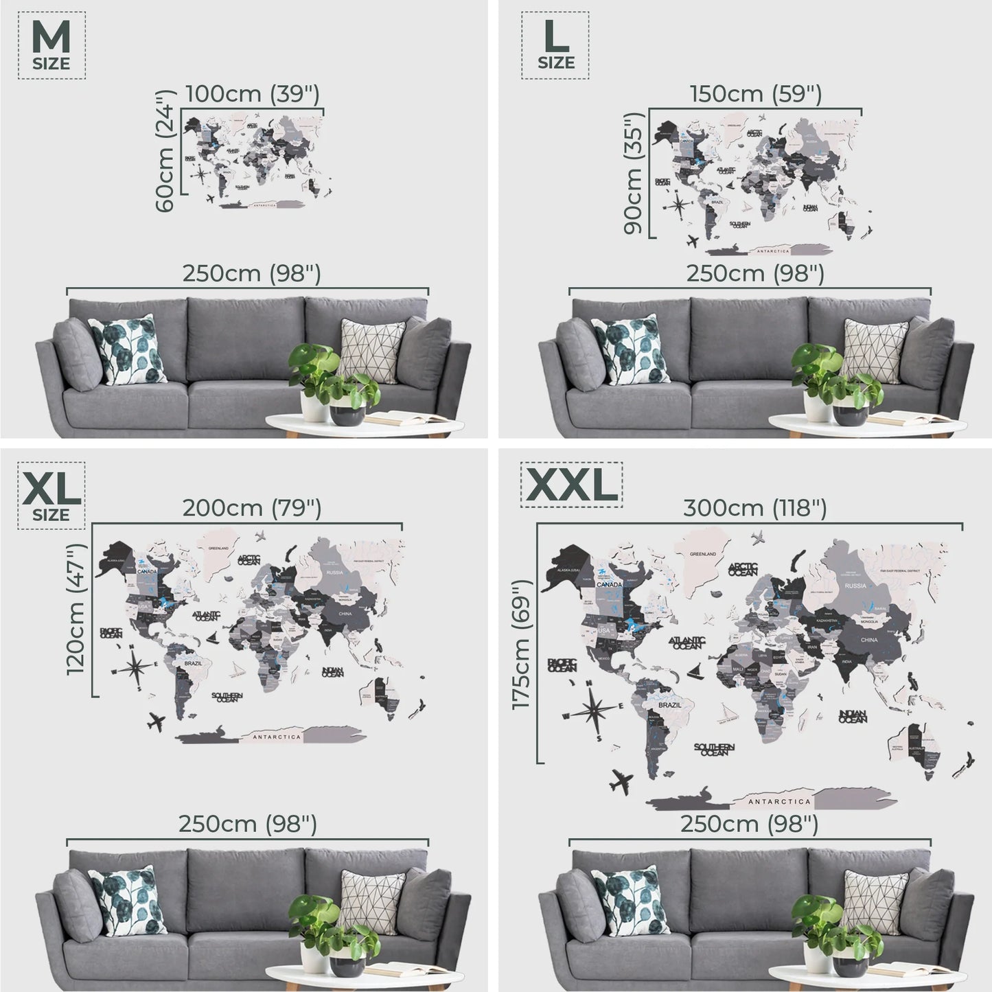 3D Luminous Map Nordik - Elegant glowing gift for New Year celebrations.