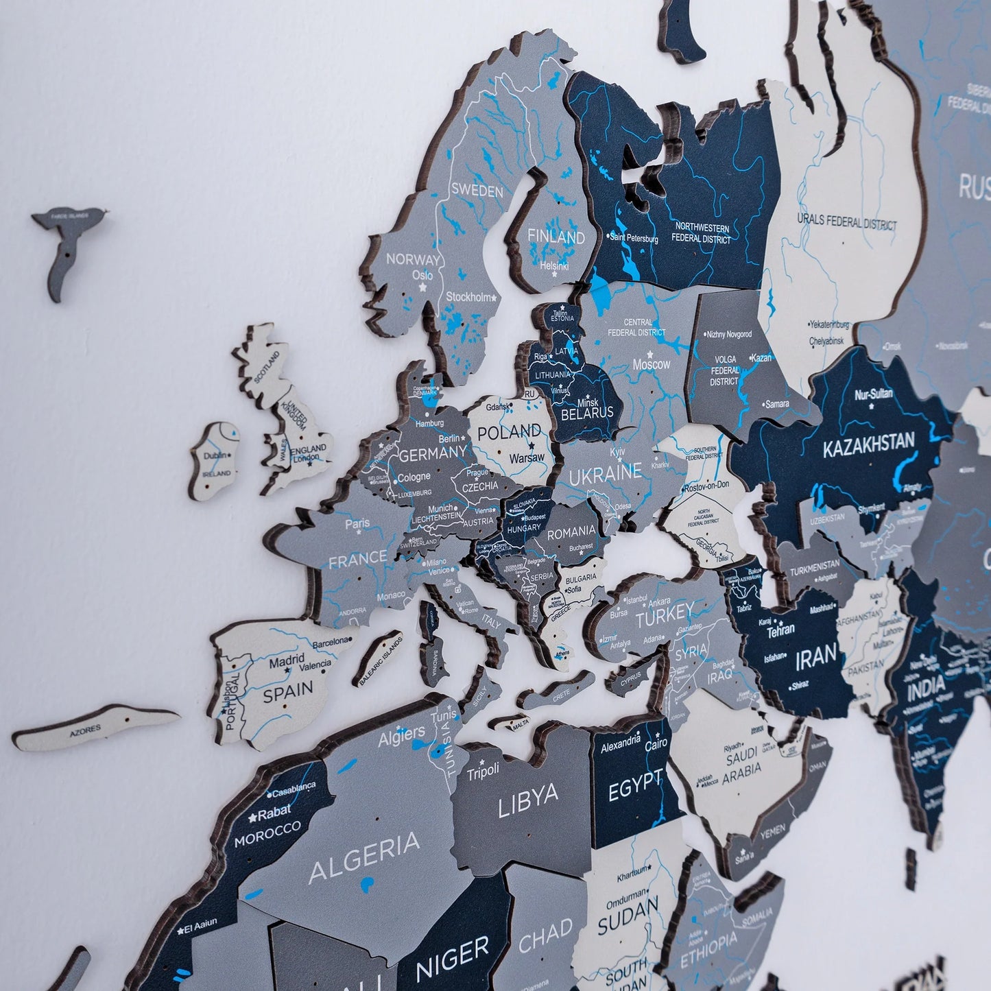 Nordik Luminous World Map - Creative glowing decor for marking travel adventures.
