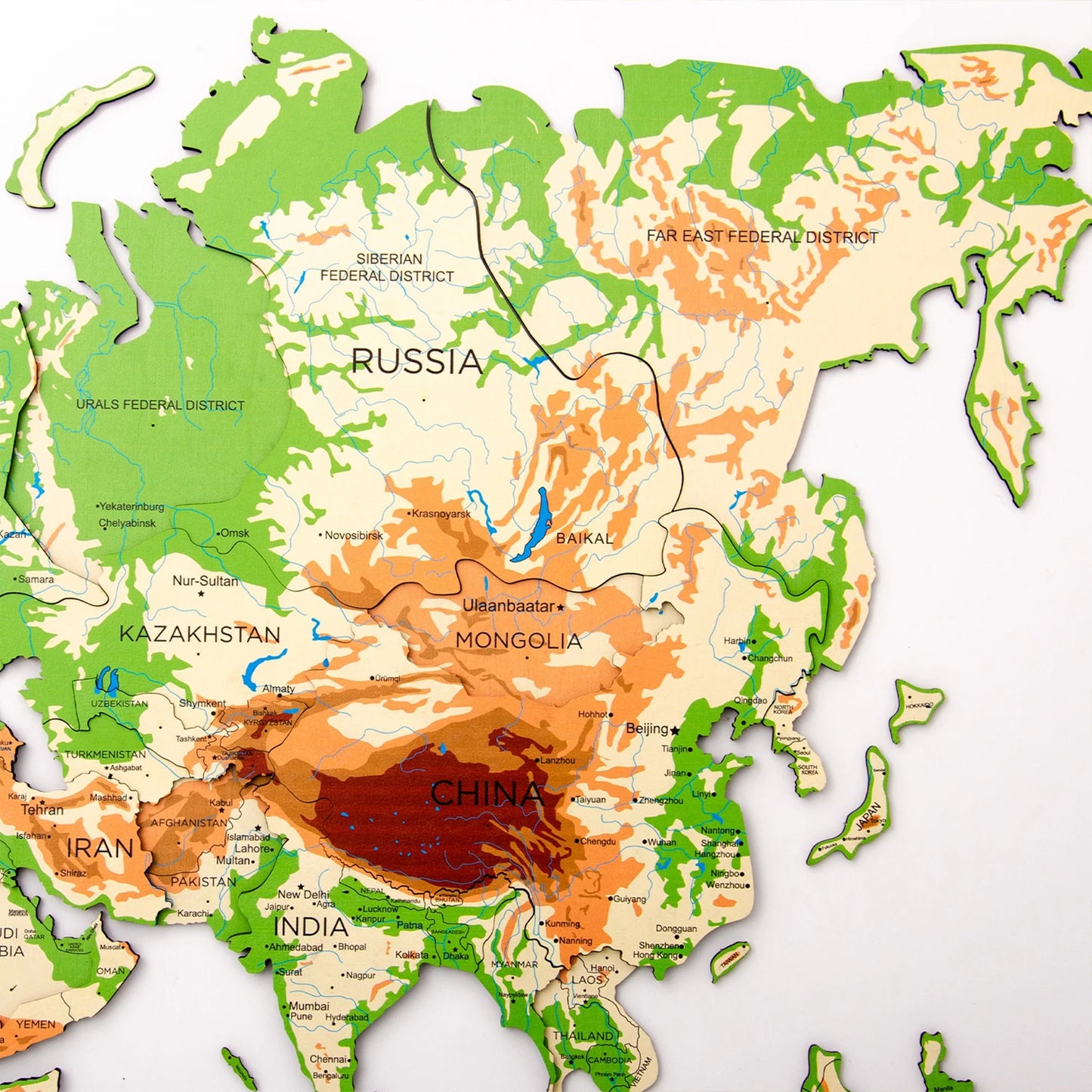 Physical Wooden World Map - Premium travel-inspired wall art.