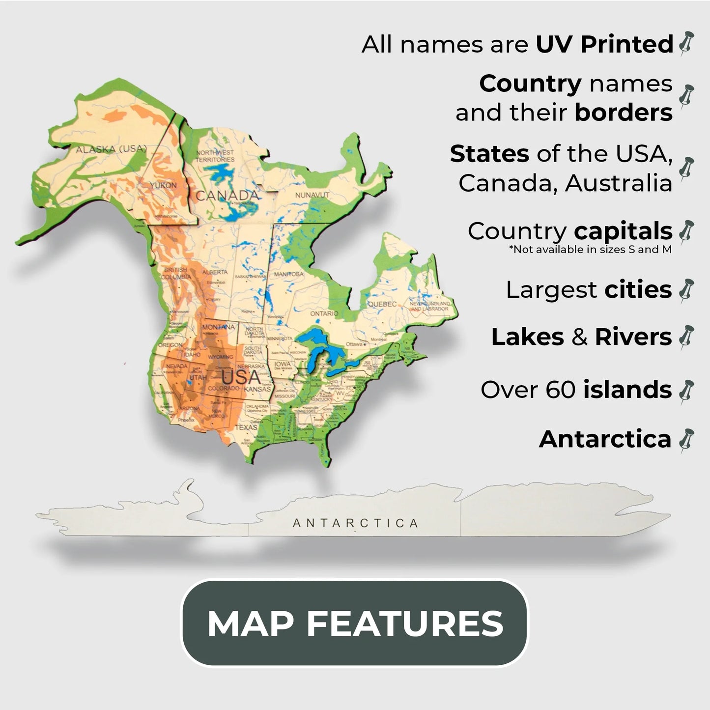 Physical Wooden Map - Stylish decor for GCC travelers and dreamers.