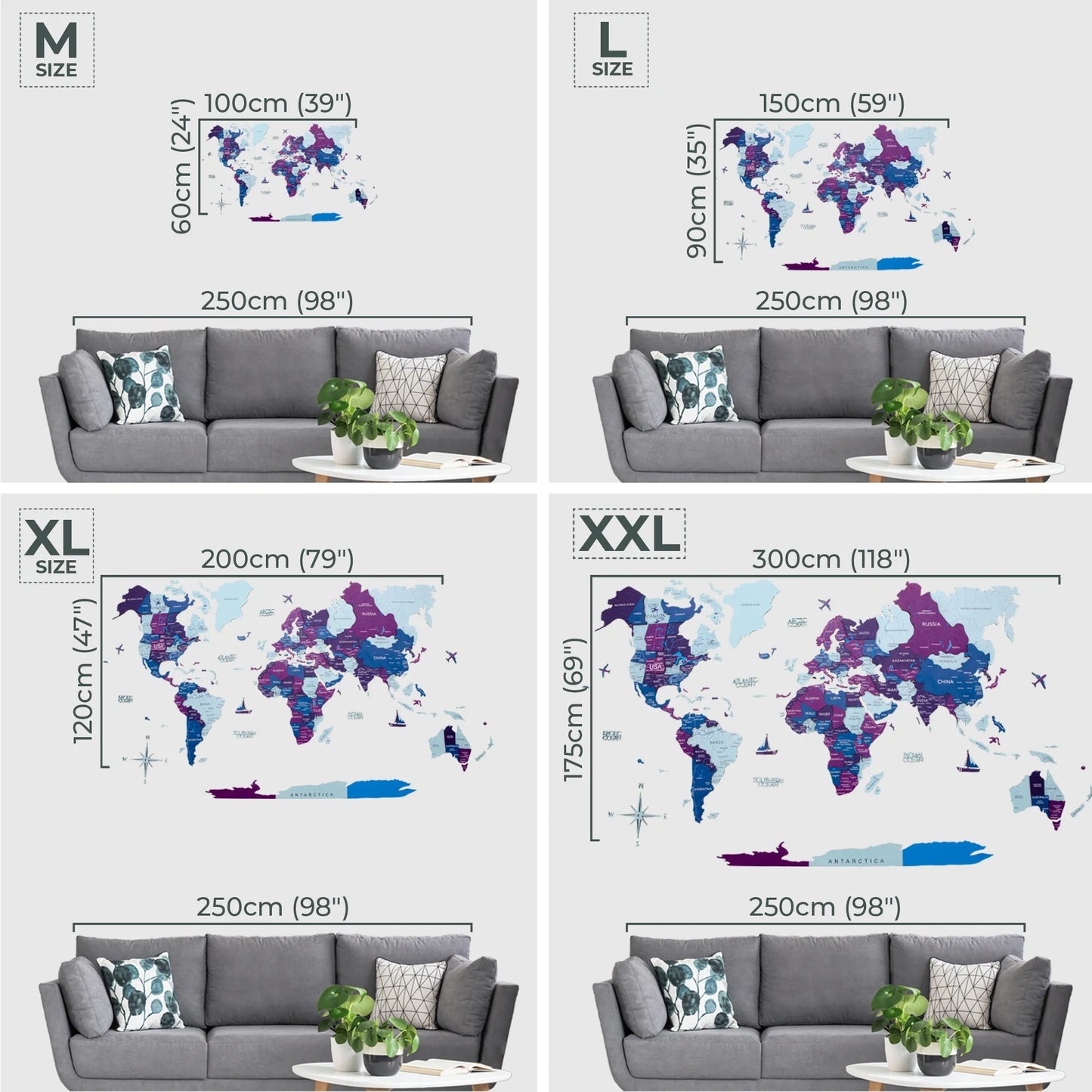 3D Wooden World Map Seaside - Elegant decor for GCC homes.
