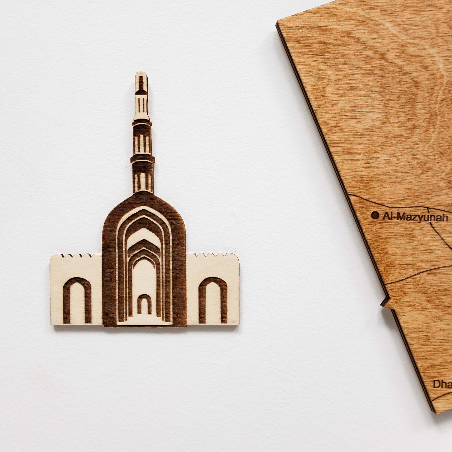 Oman 3D Wooden Map - Multicolor
