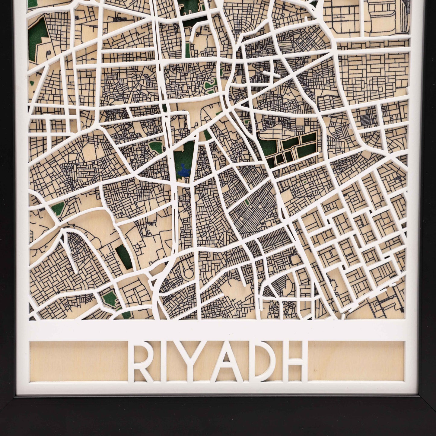 Premium Riyadh wooden map – eco-friendly handcrafted décor by Enjoy The Wood