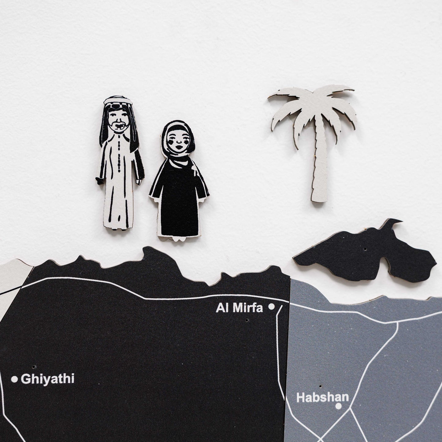 2D Wooden UAE Map - Nordik