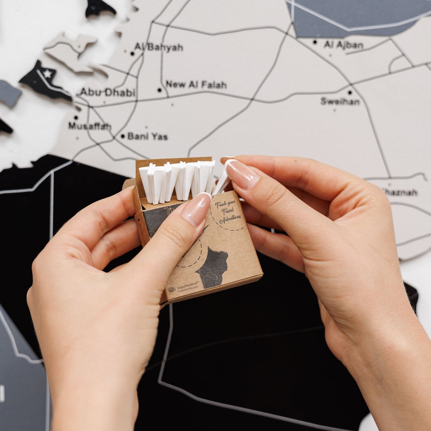 2D Wooden UAE Map - Nordik