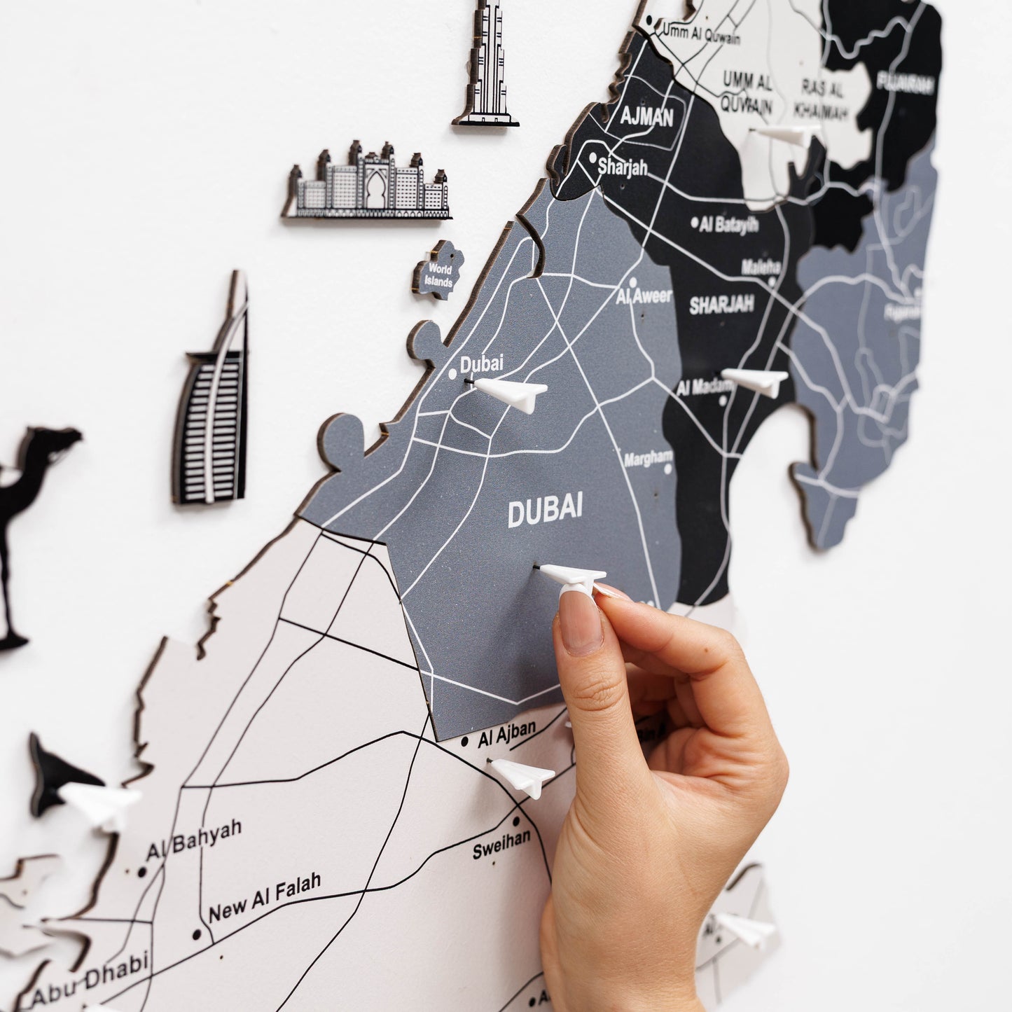 2D Wooden UAE Map - Nordik