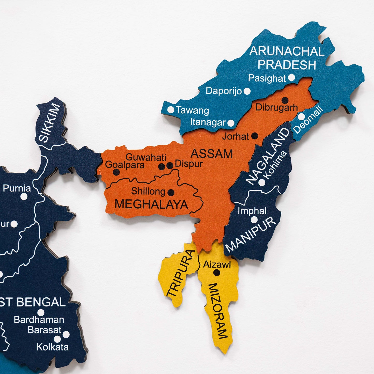 India 3D Wooden Map - Indie