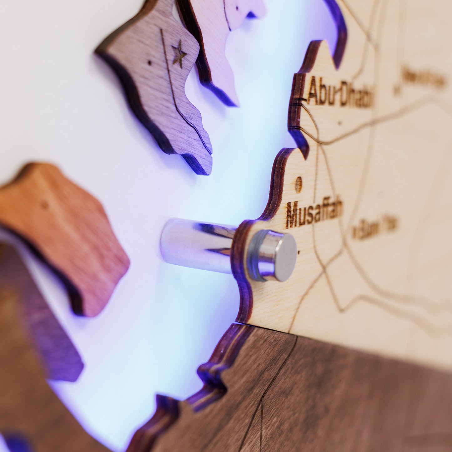 3D LED Wooden UAE Map - Multicolor (Pre-order)