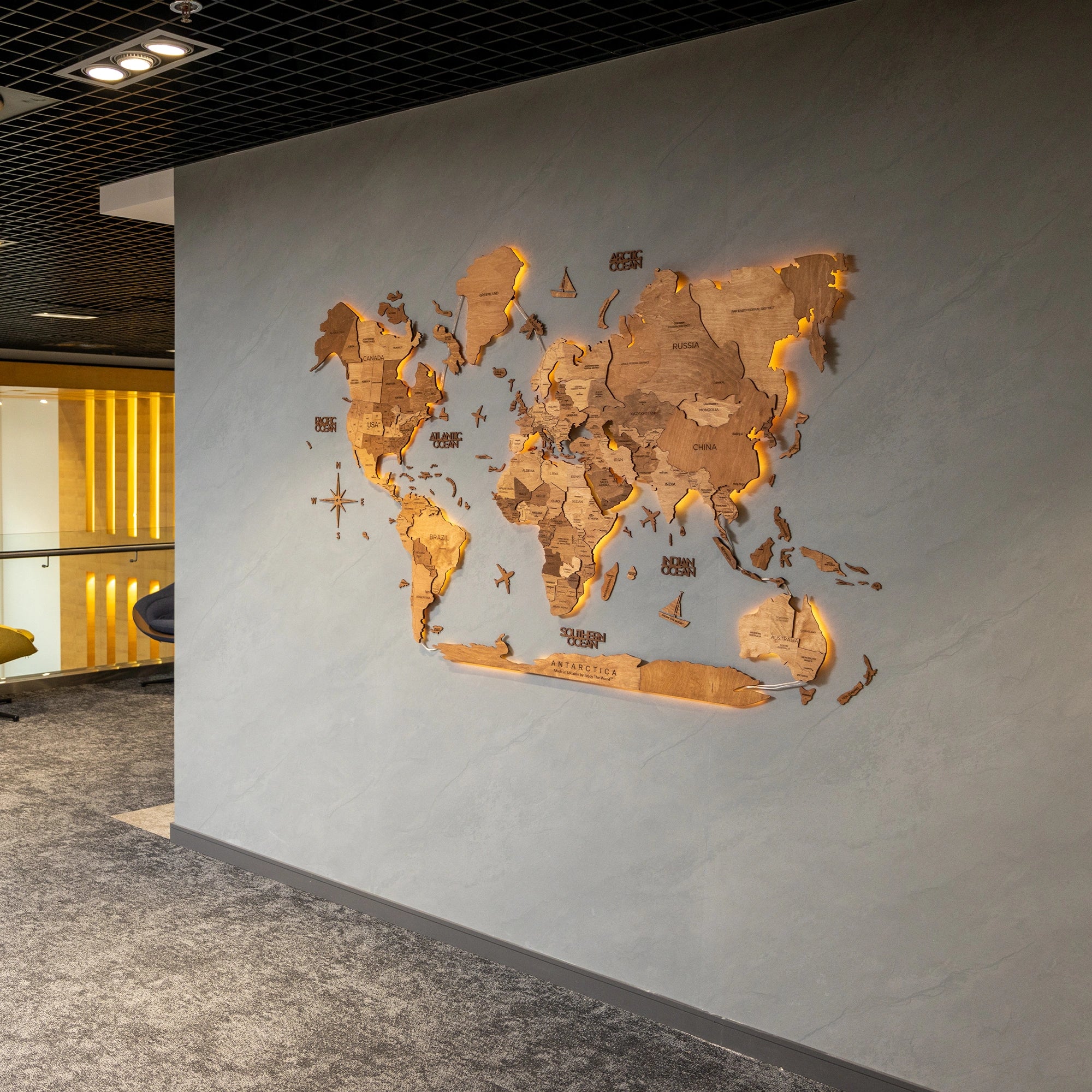 Unveil the Charm of 3D Wood World Maps