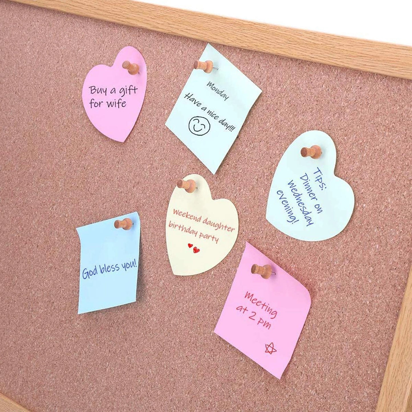 Wood Push Pins - 100pcs
