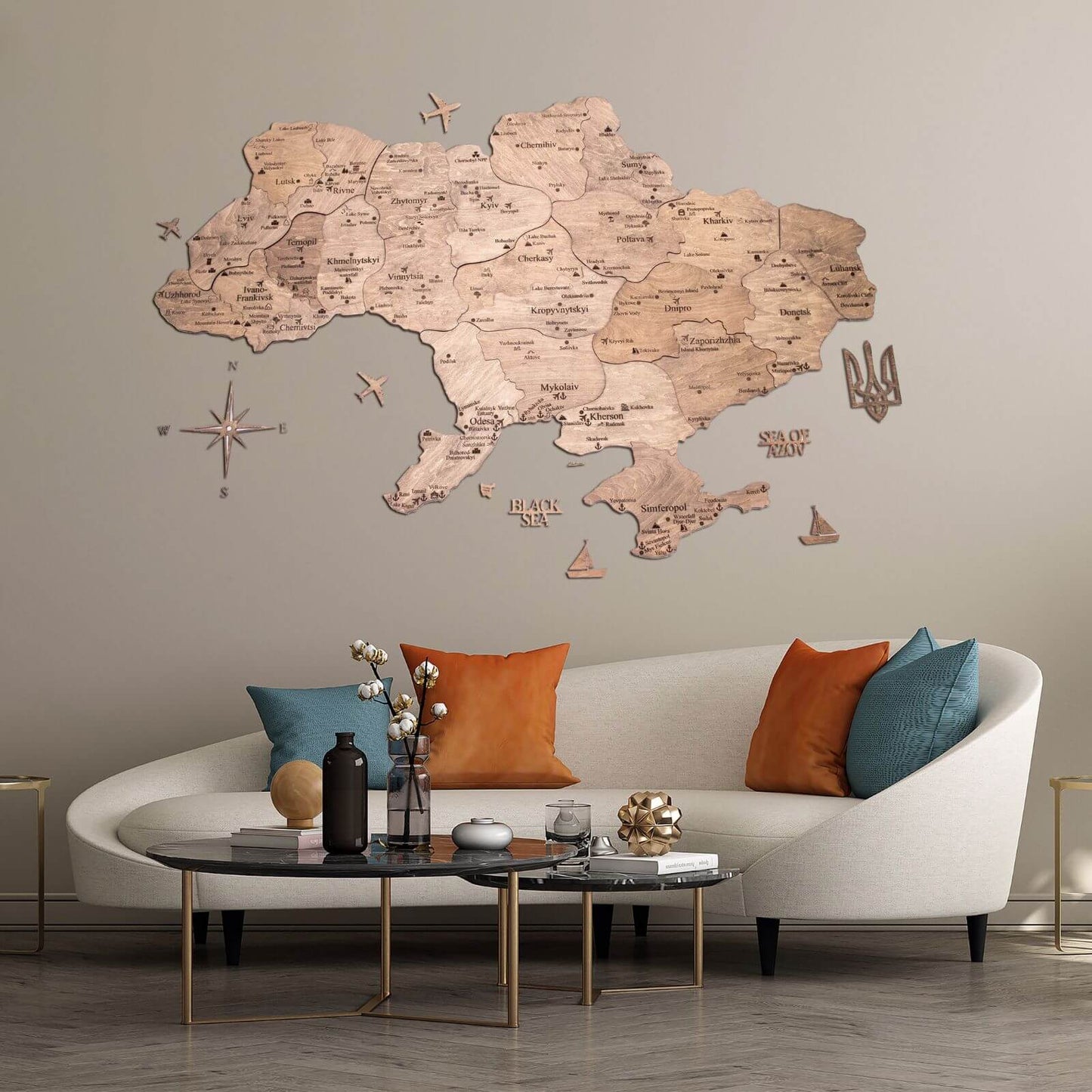 Ukraine Wooden Map - Terra