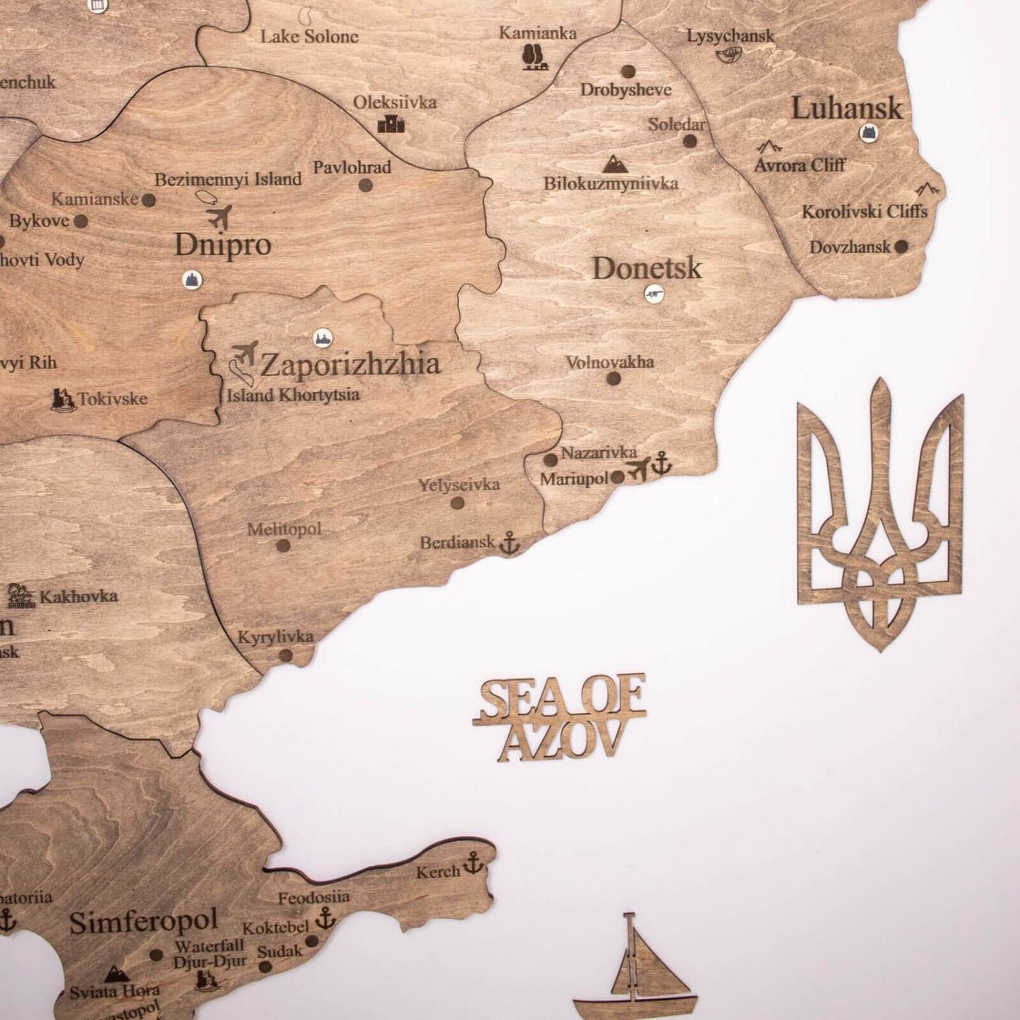 Ukraine Wooden Map - Terra